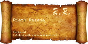 Rieth Rezeda névjegykártya